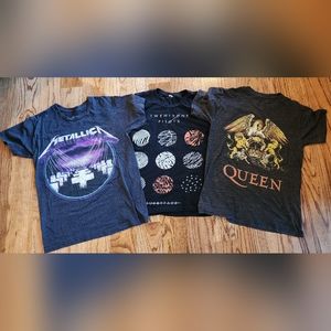 Band shirt bundle - Twenty One Pilot, Metallica, Queen shirts XS
